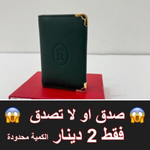 كارتير طويل اخضر شعار فى النص
